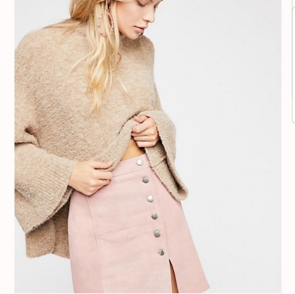 Free People Understated Suede Mini Skirt - Picture 4 of 5
